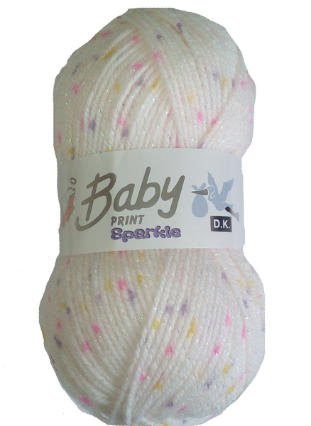 Baby Care Sparkle Prints 10 x100g Balls Tutti Frutti - Click Image to Close